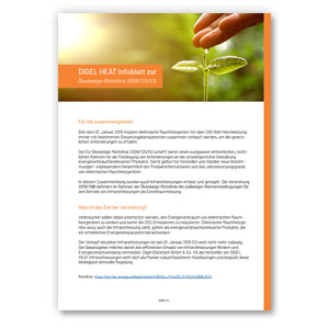 Infoblatt zur ErP-Verordnung